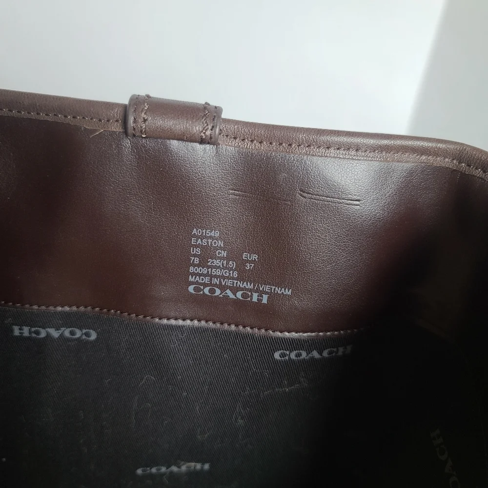 Coach | Easton Semi Matte Calf Riding Boots in Chestnut Size 7